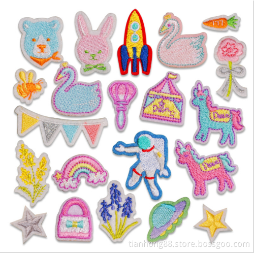 Factory Direct Custom Cute Cartoon Stoffaufkleber